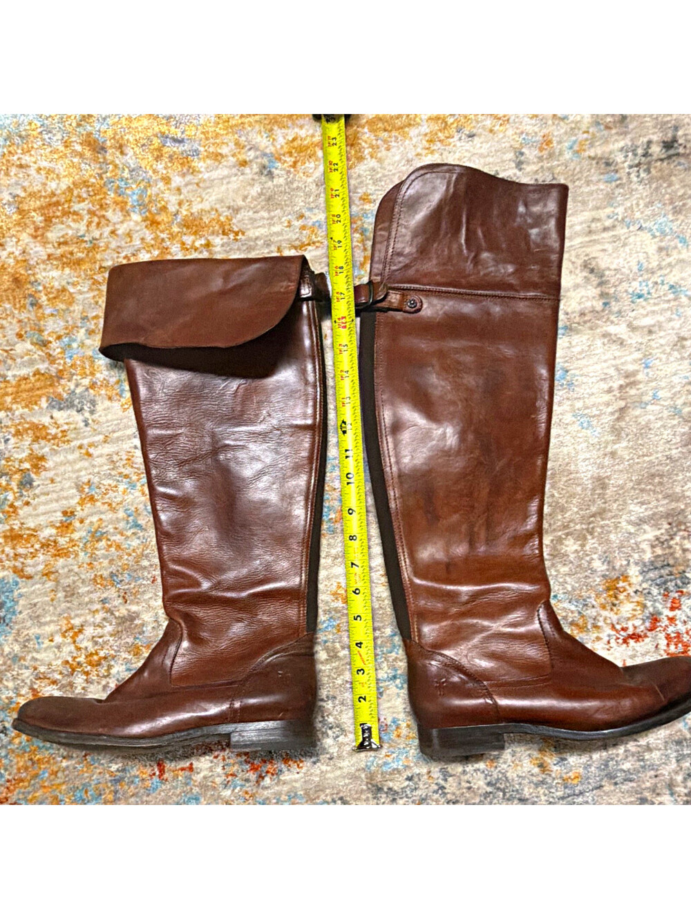 Frye Womens Melissa Brown Leather Knee High Riding Boots Size 8
